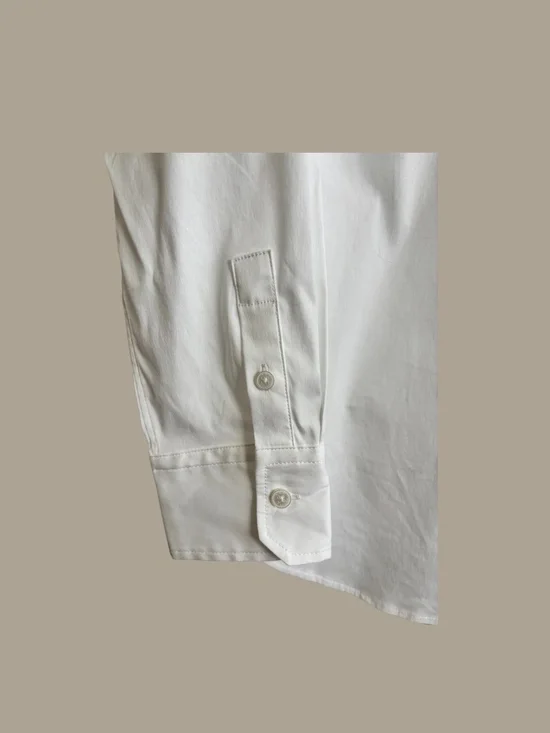 Ann Taylor Perfect Shirt Sz 12 White Long Sleeve Front Buttoned - Picture 7 of 11